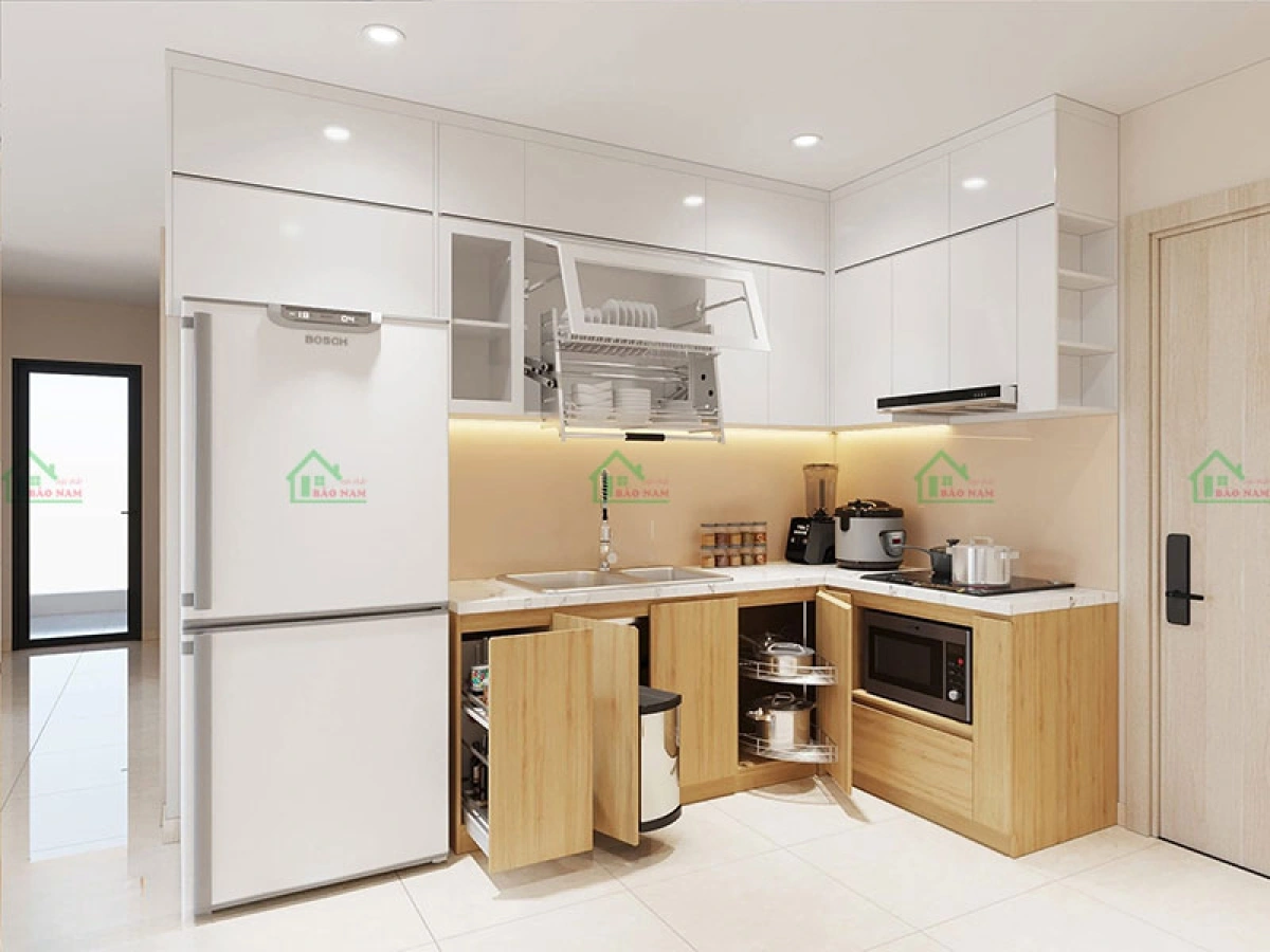 Phụ kiện tủ bếp sử dụng trong thi công theo yêu cầu