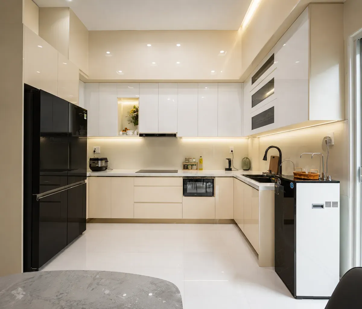 Thiết kế acrylic phù hợp với nhiều không gian bếp hiện nay