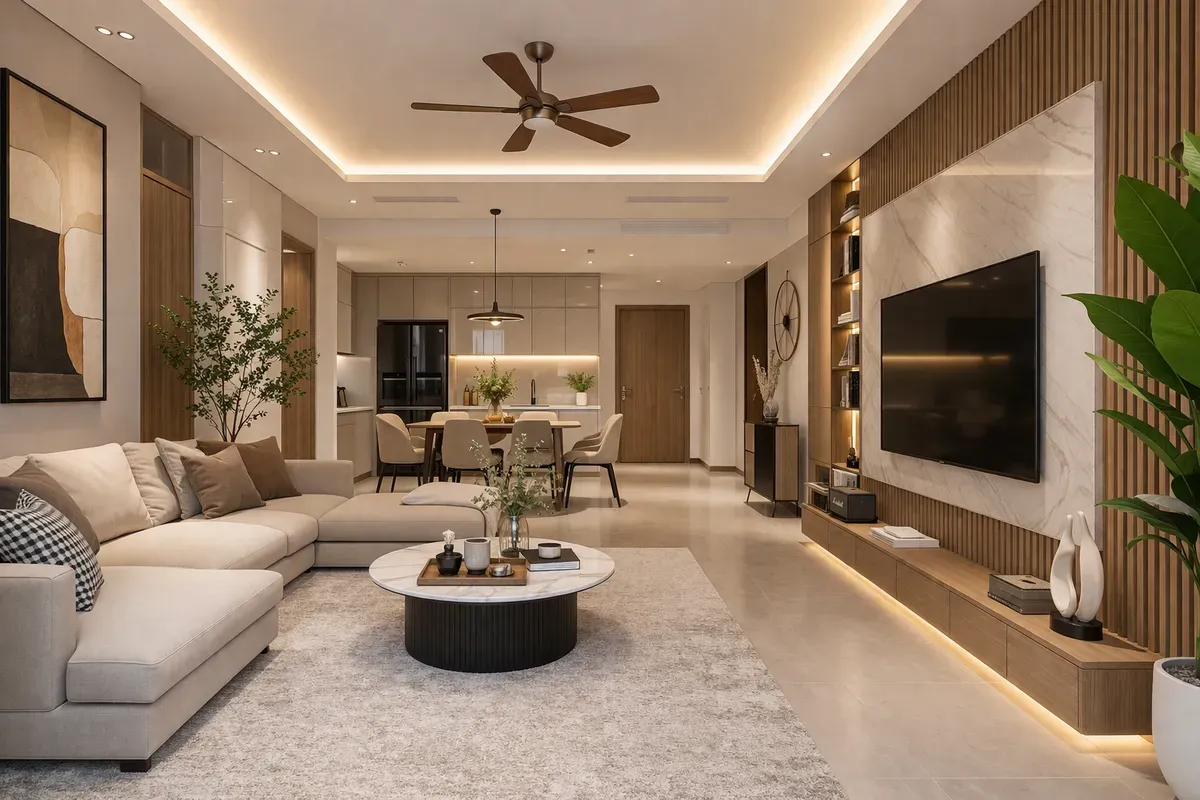 nội thất chung cư 3 phòng ngủ full đồ