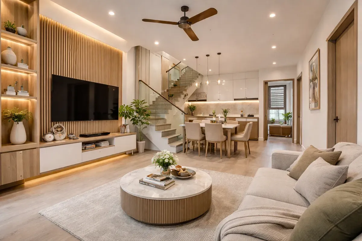 chi phí thi công nội thất nhà phố thực tế