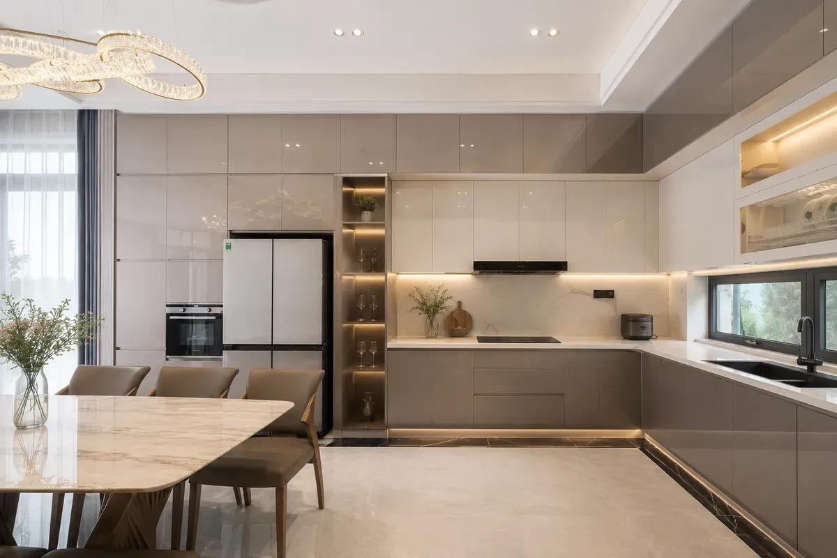 Bề mặt acrylic có độ bóng cao và phản chiếu ánh sáng tốt