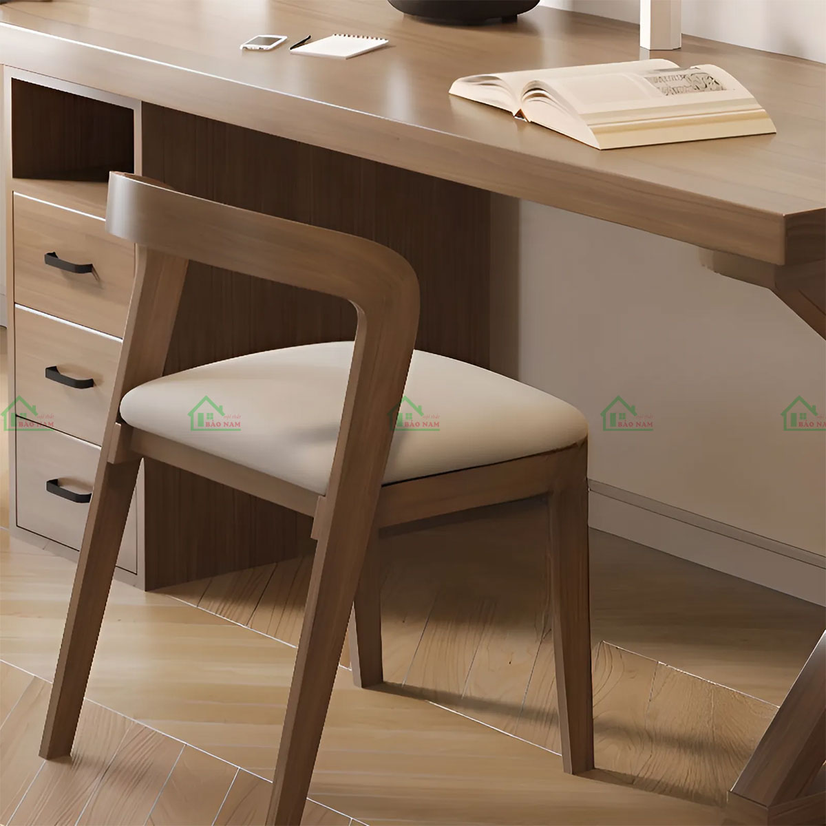 Bàn Làm Việc Gỗ Chân Chữ K Hiện Đại Độc Đáo PLV19