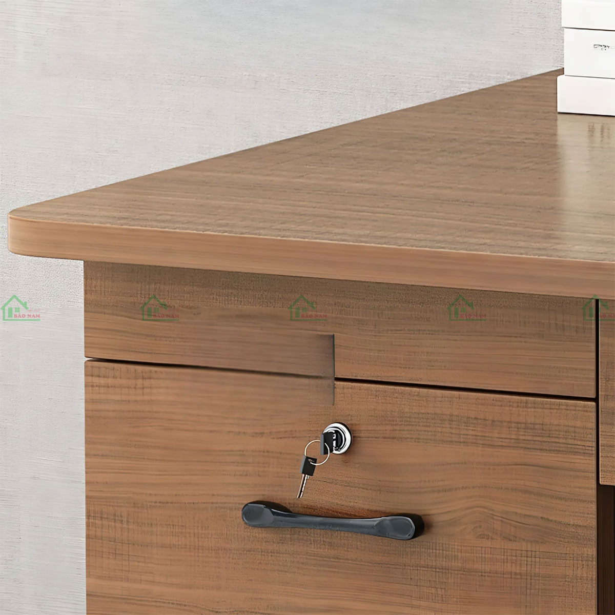 Bàn Làm Việc Gỗ Công Nghiệp MDF Đẹp Có Tủ Hồ Sơ PLV17