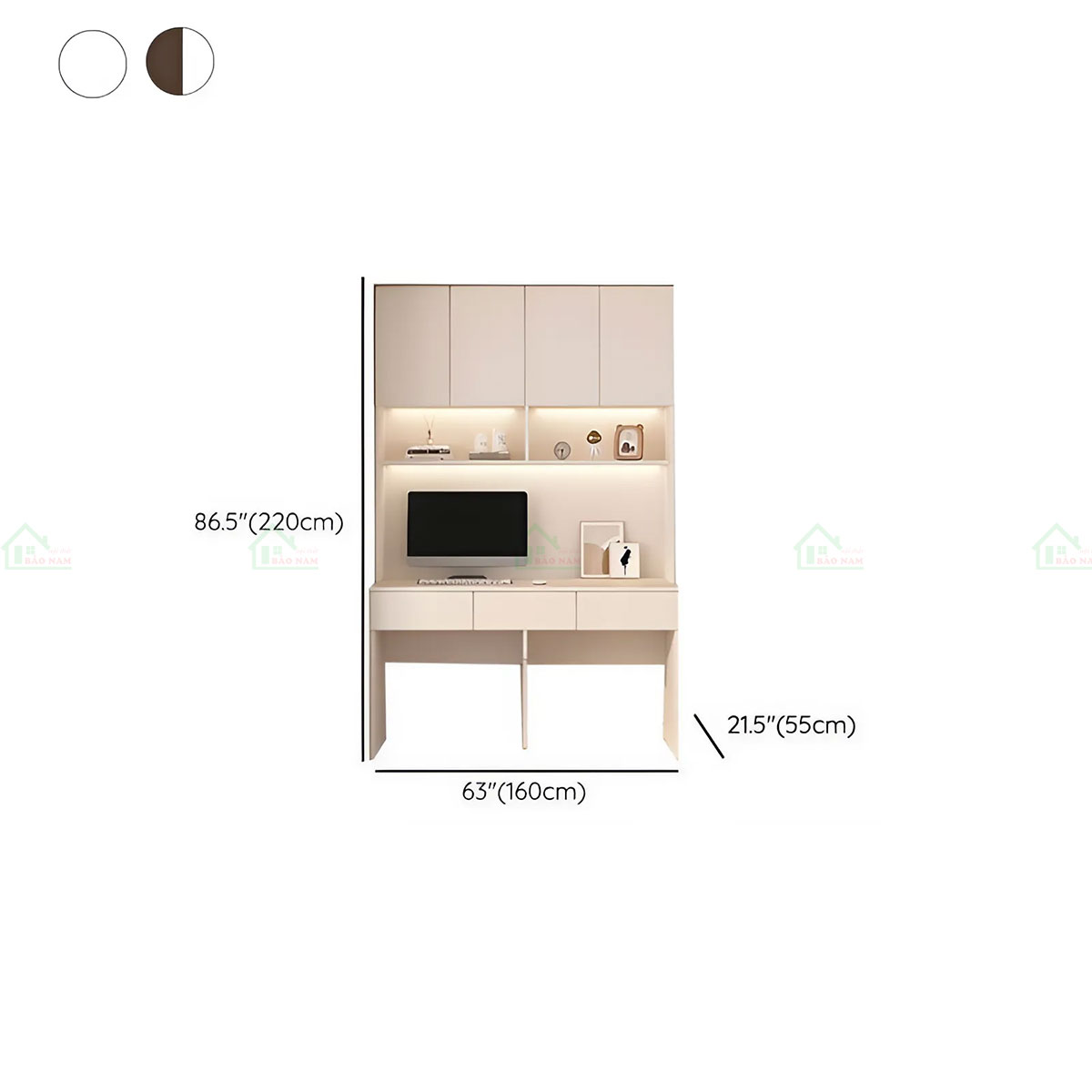 Bàn Làm Việc Gỗ Công Nghiệp MDF Đẹp Hiện Đại PLV21