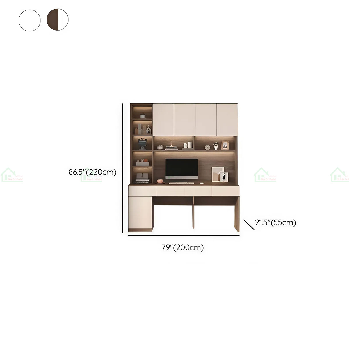 Bàn Làm Việc Gỗ Công Nghiệp MDF Đẹp Hiện Đại PLV21