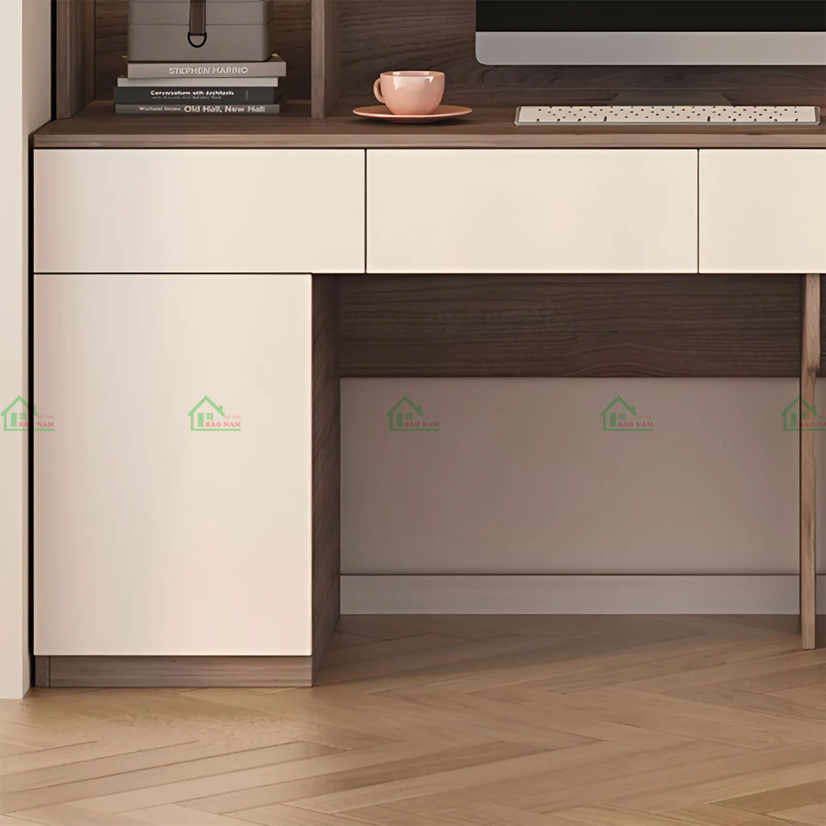 Bàn Làm Việc Gỗ Công Nghiệp MDF Đẹp Hiện Đại PLV21