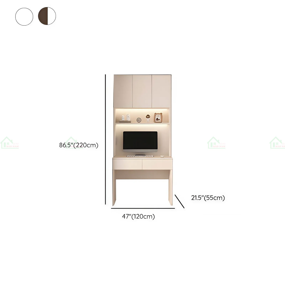 Bàn Làm Việc Gỗ Công Nghiệp MDF Đẹp Hiện Đại PLV21