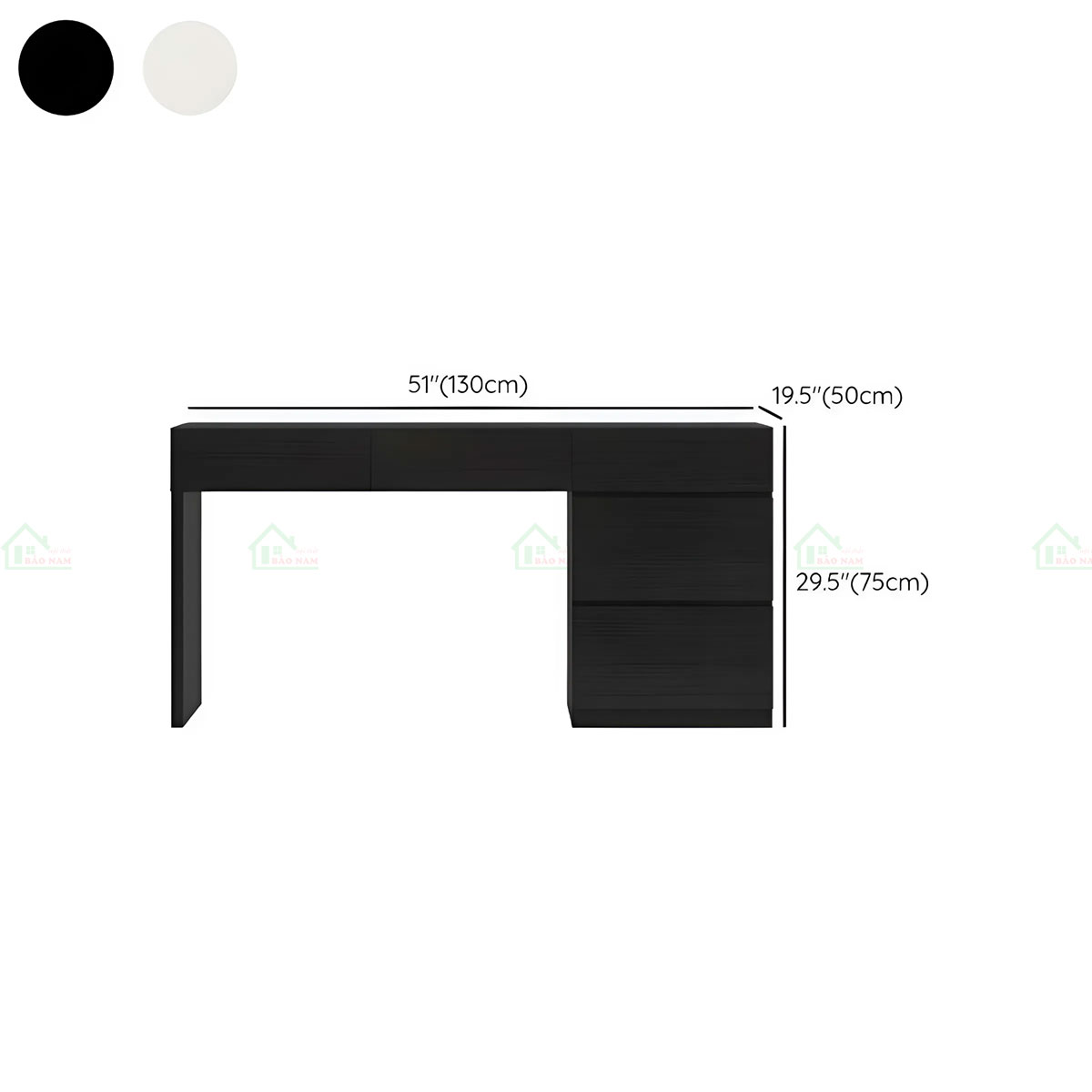 Bàn Làm Việc Gỗ MDF Màu Trắng Hiện Đại Đẹp PLV22