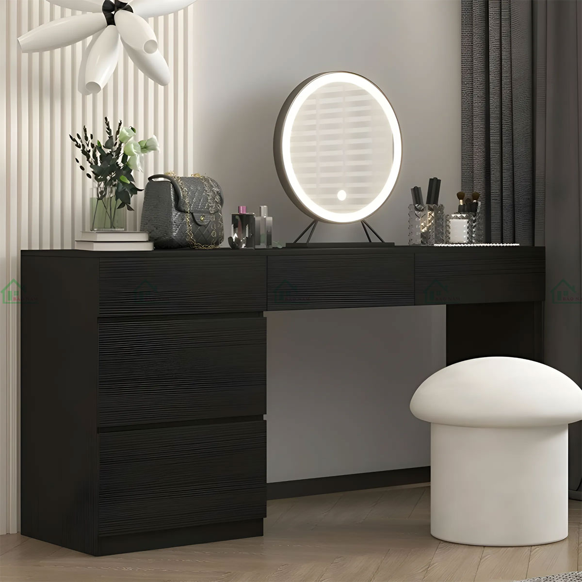 Bàn Làm Việc Gỗ MDF Màu Trắng Hiện Đại Đẹp PLV22