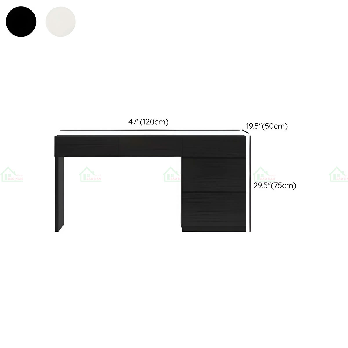 Bàn Làm Việc Gỗ MDF Màu Trắng Hiện Đại Đẹp PLV22