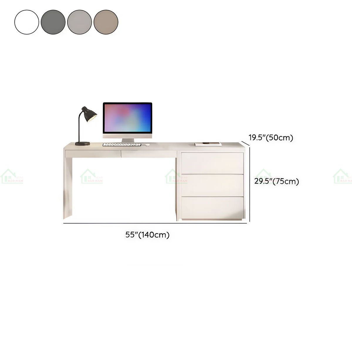 Bàn Làm Việc MDF Hiện Đại PLV24