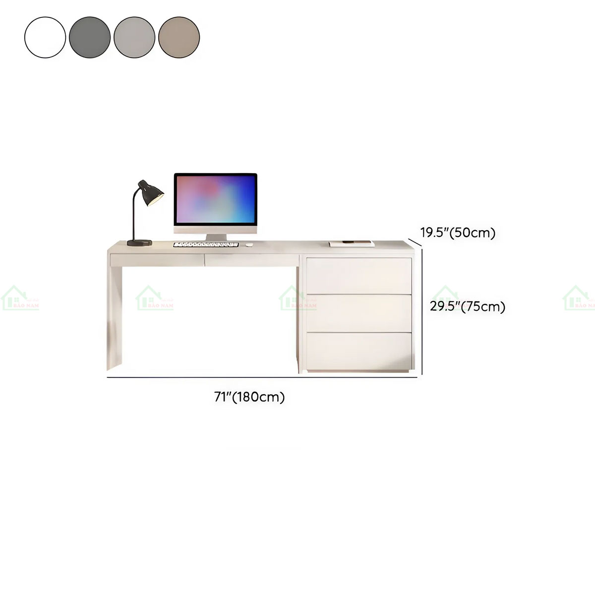 Bàn Làm Việc MDF Hiện Đại PLV24