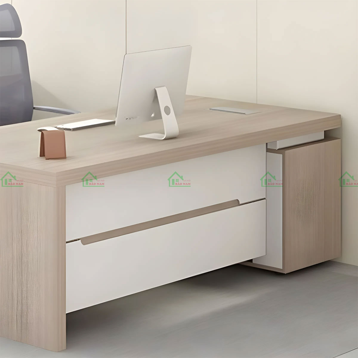 Bàn Làm Việc Văn Phòng Gỗ Công Nghiệp Hiện Đại PLV15