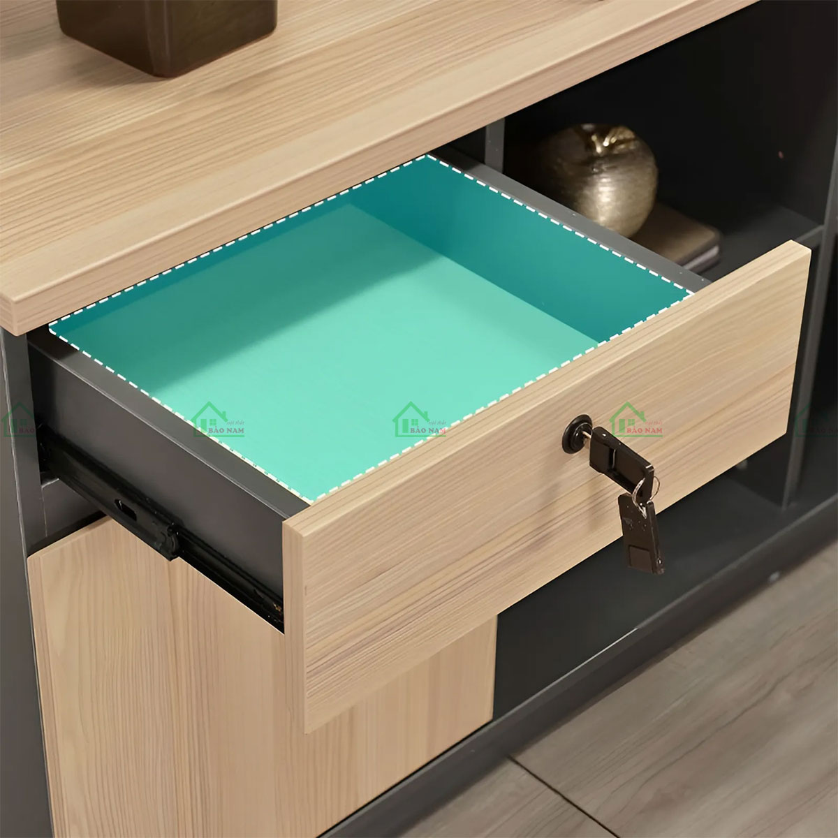 Bàn Làm Việc Văn Phòng Gỗ MDF Đẹp Hiện Đại PLV16