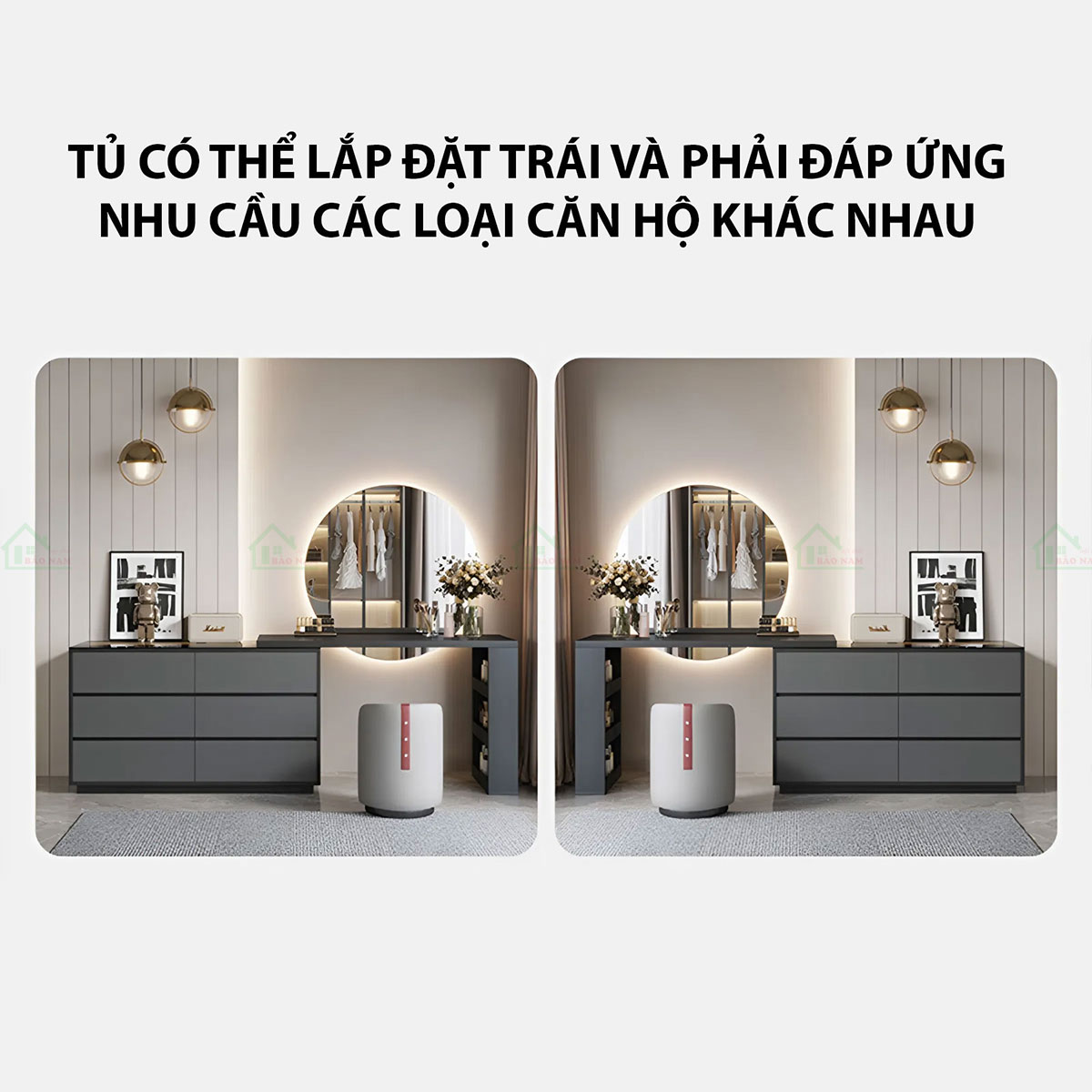 Bàn Trang Điểm Đẹp Hiện Đại BTD08