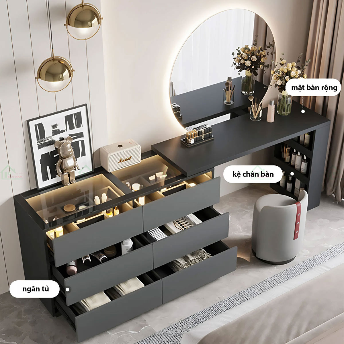 Bàn Trang Điểm Đẹp Hiện Đại BTD08