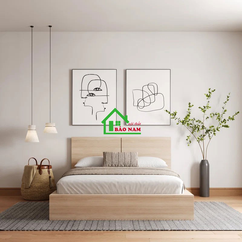 Giường Ngủ Gỗ Công Nghiệp Hiện Đại GN26