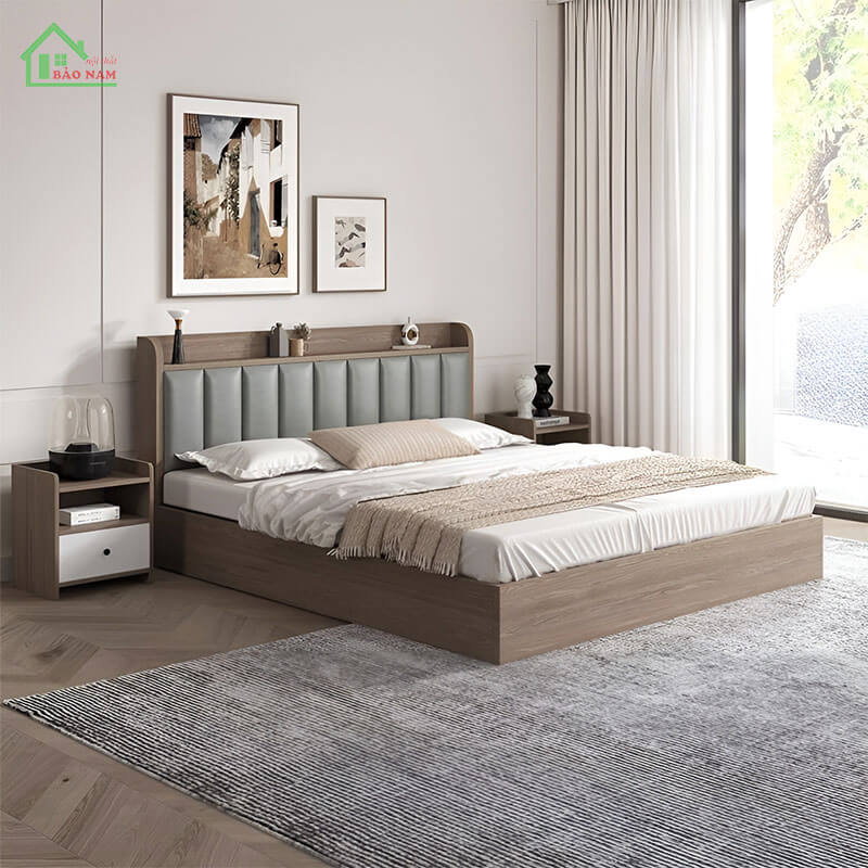 Giường ngủ gỗ công nghiệp hiện đại Giường ngủ gỗ công nghiệp hiện đại