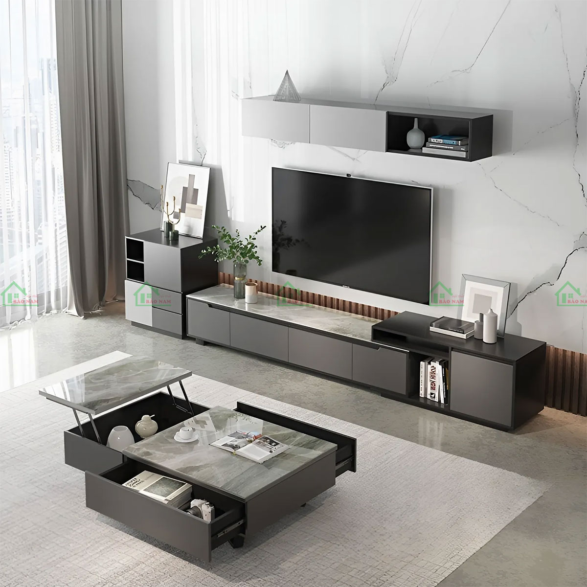 Kệ Để Tivi Phòng Khách Đẹp Hiện Đại PK43