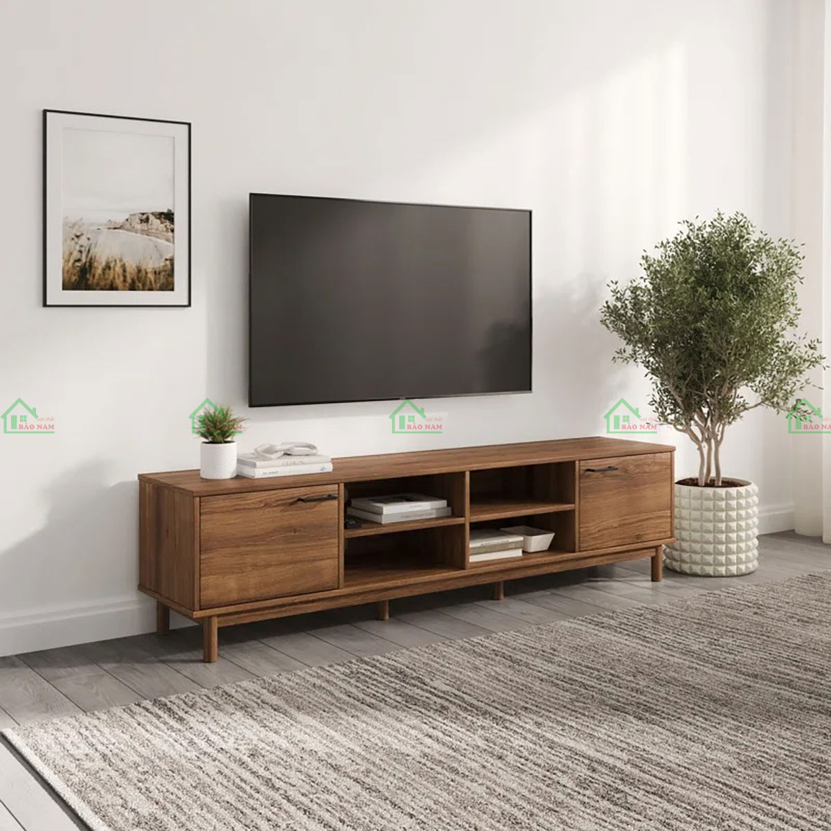 Mẫu Kệ Tivi Phòng Khách Đẹp Hiện Đại PK25