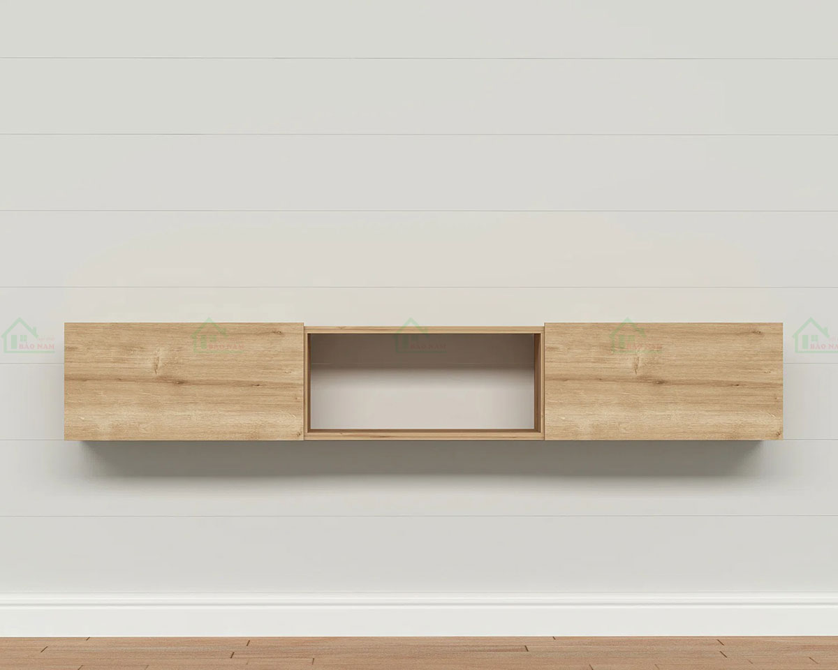 Chất liệu gỗ công nghiệp MDF phủ Melamine chống trầy cao cấp bền bỉ, dễ vệ sinh và lau dọn.