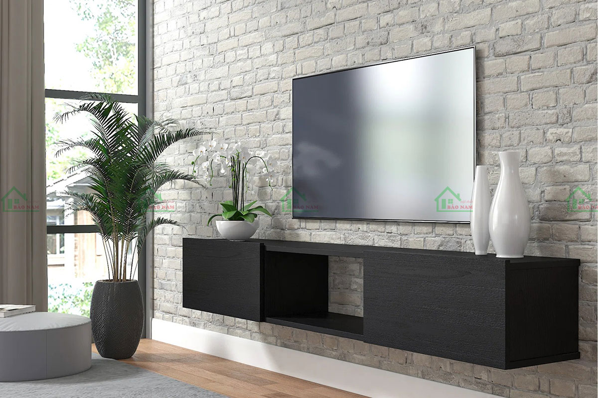 Mẫu Kệ Tivi Treo Tường Gỗ Công Nghiệp An Cường Đẹp Hiện Đại PK33