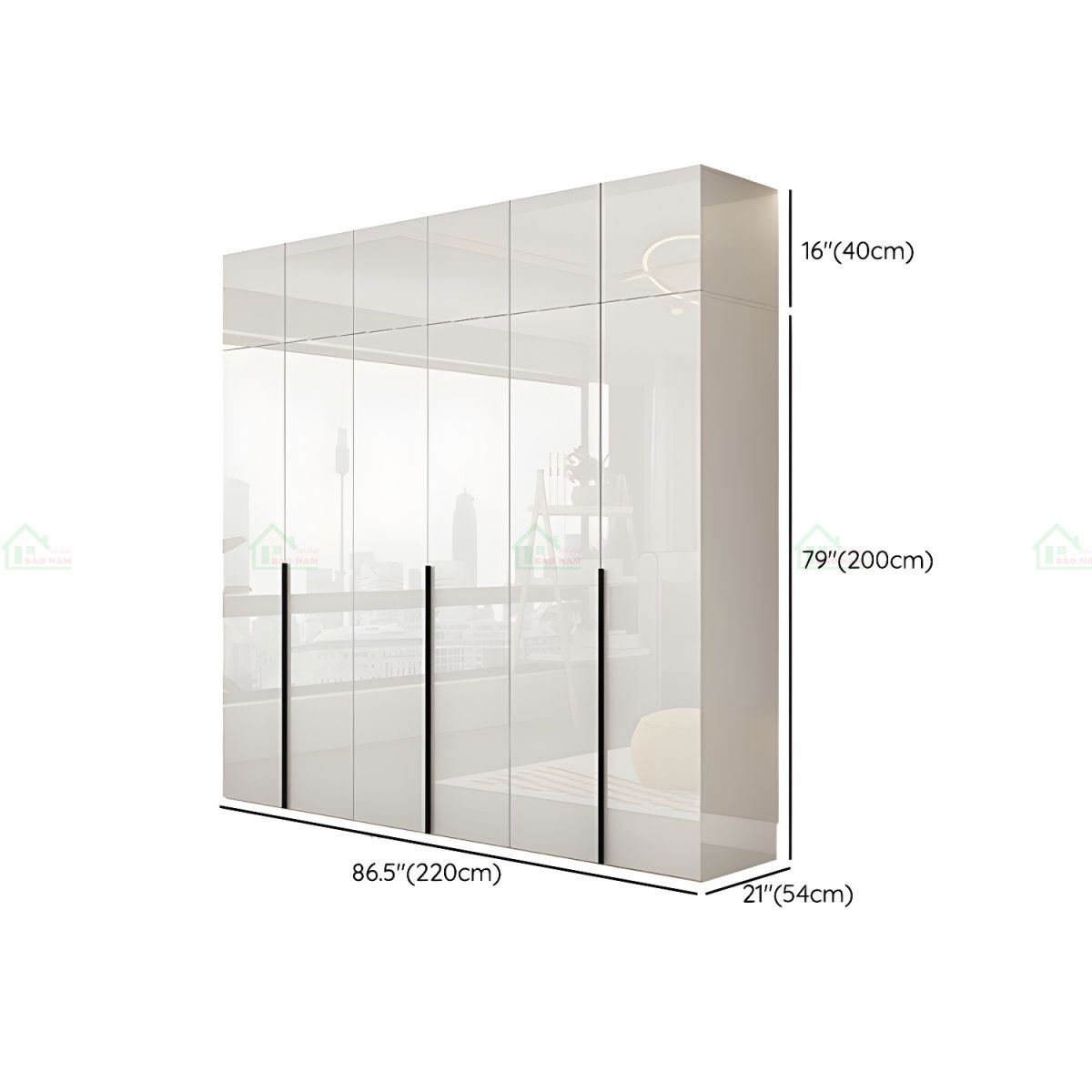 Tủ Quần Áo Acrylic Màu Trắng Hiện Đại Sang Trọng TAR23