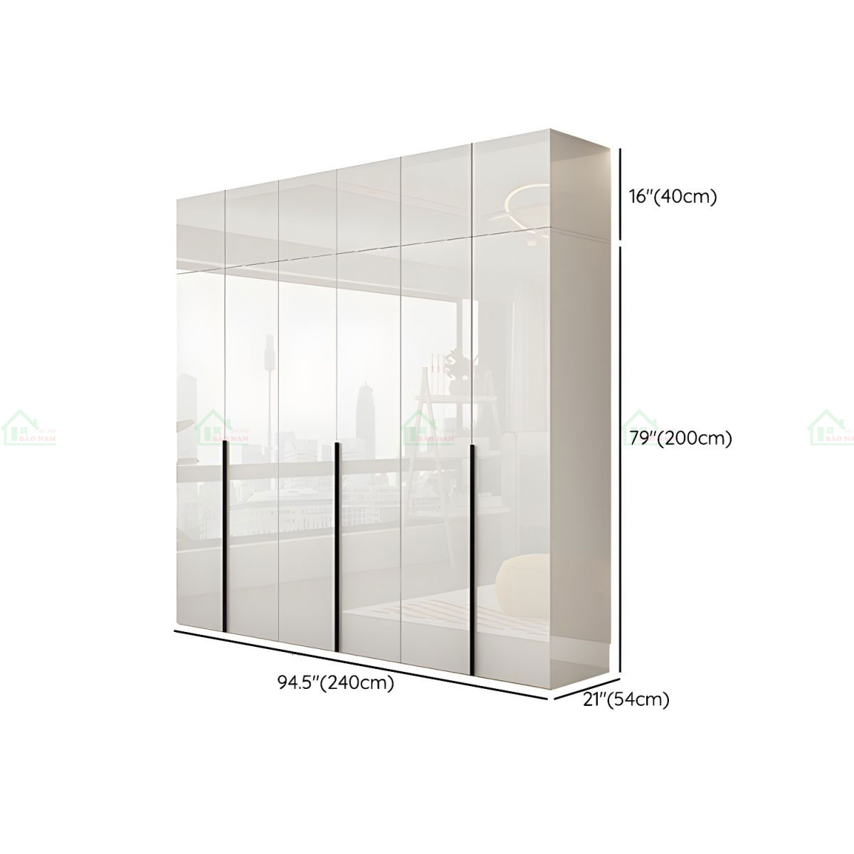 Tủ Quần Áo Acrylic Màu Trắng Hiện Đại Sang Trọng TAR23