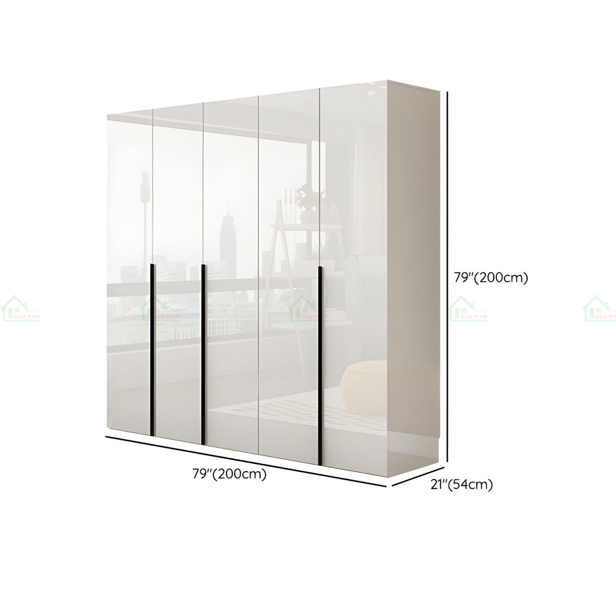 Tủ Quần Áo Acrylic Màu Trắng Hiện Đại Sang Trọng TAR23