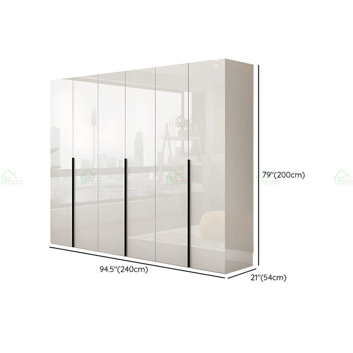 Tủ Quần Áo Acrylic Màu Trắng Hiện Đại Sang Trọng TAR23
