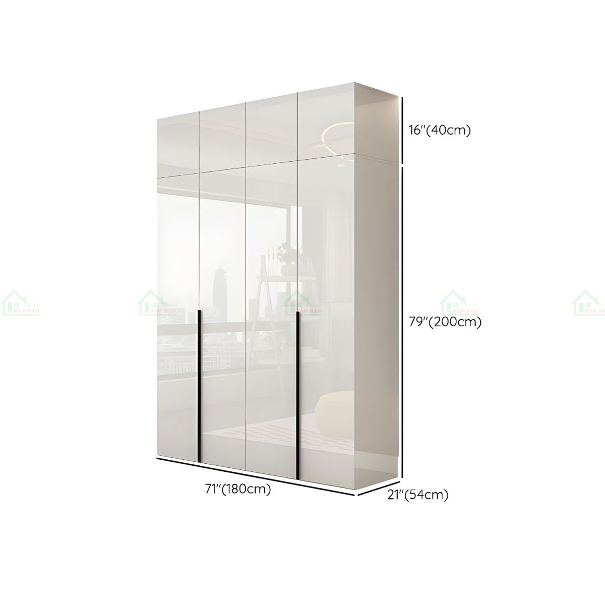 Tủ Quần Áo Acrylic Màu Trắng Hiện Đại Sang Trọng TAR23