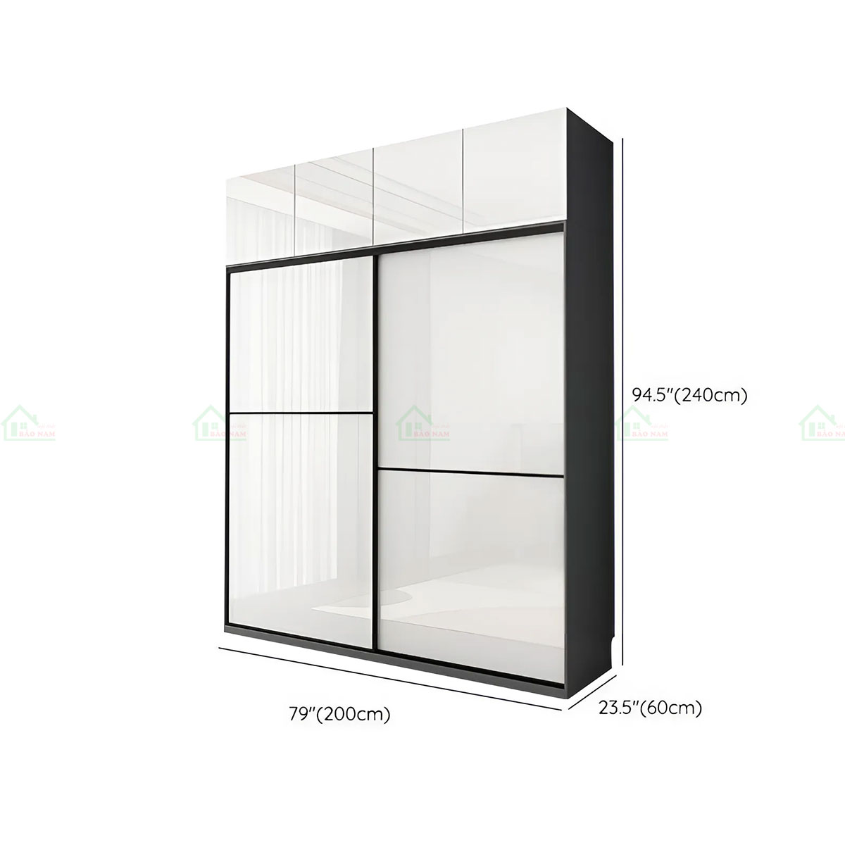 Mẫu Tủ Quần Áo Cửa Lùa Acrylic Bóng Gương Hiện Đại Sang Trọng TAL06