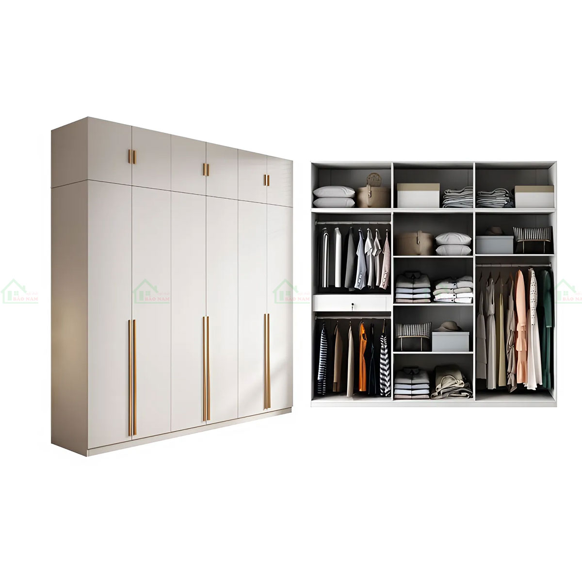 Mẫu Tủ Quần Áo Gỗ Công Nghiệp An Cường Đẹp Hiện Đại TA38