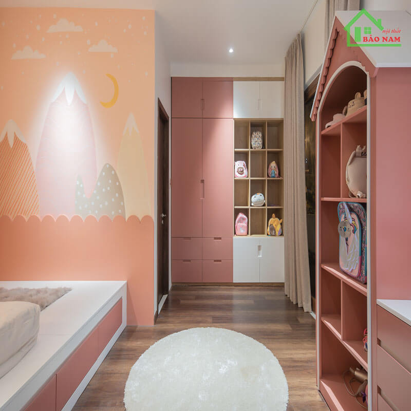 Thiết kế phòng ngủ bé gái hiện đại Thiết kế phòng ngủ bé gái hiện đại