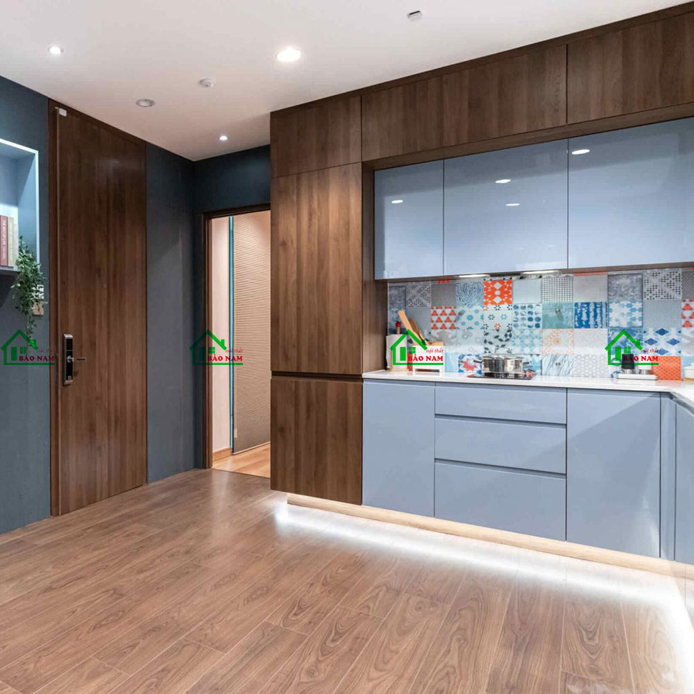 Tủ Bếp Acrylic An Cường Đẹp Hiện Đại TBA46