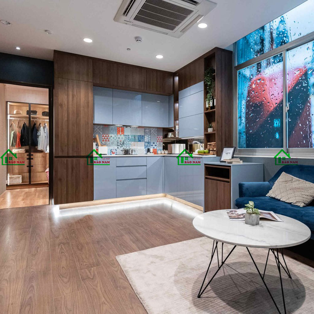 Tủ Bếp Acrylic An Cường Đẹp Hiện Đại TBA46