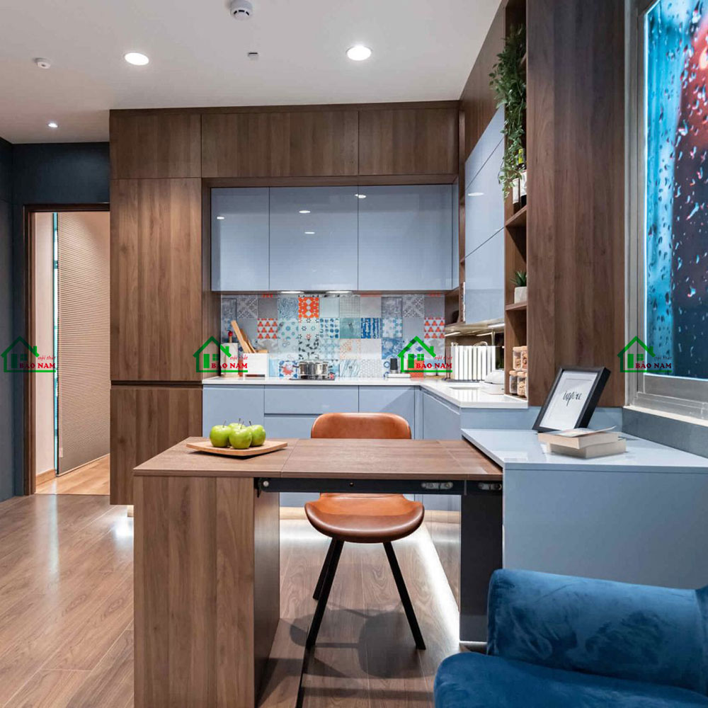 Tủ Bếp Acrylic An Cường Đẹp Hiện Đại TBA46