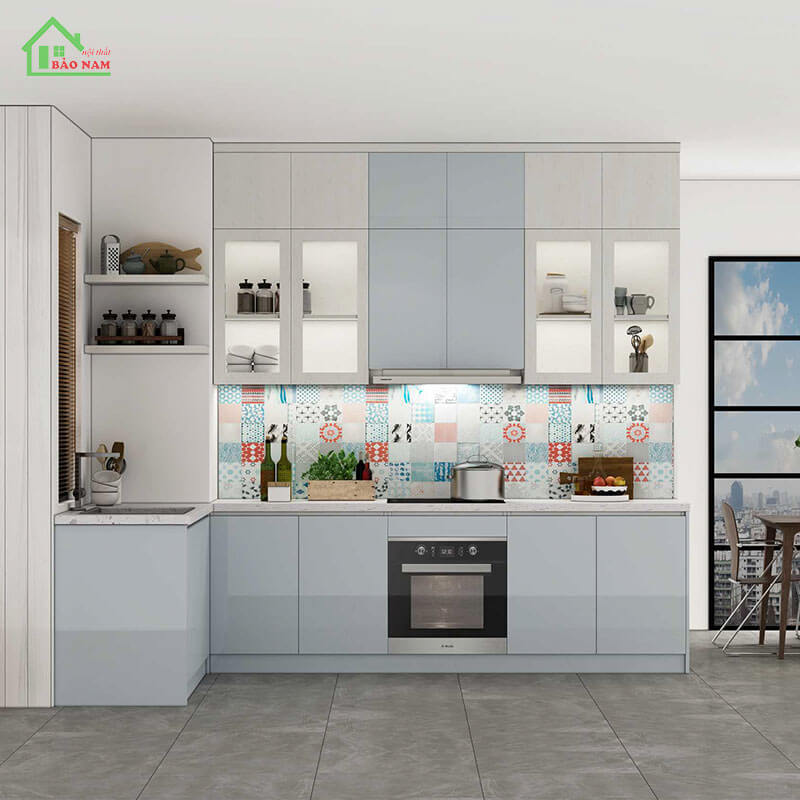 Tủ bếp acrylic an cường TBA10 Tủ bếp acrylic an cường TBA10