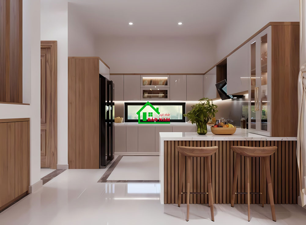 Tủ Bếp Acrylic Đẹp Hiện Đại TBA32