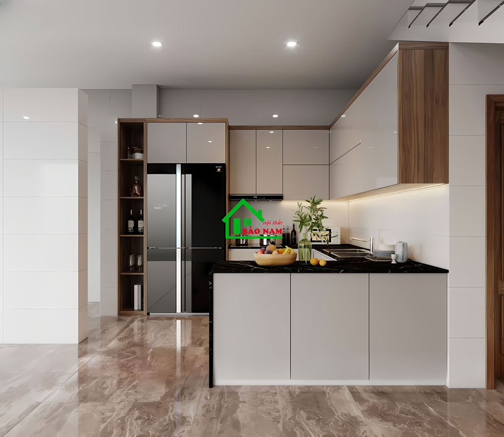 Tủ Bếp Acrylic Đẹp Hiện Đại TBA33