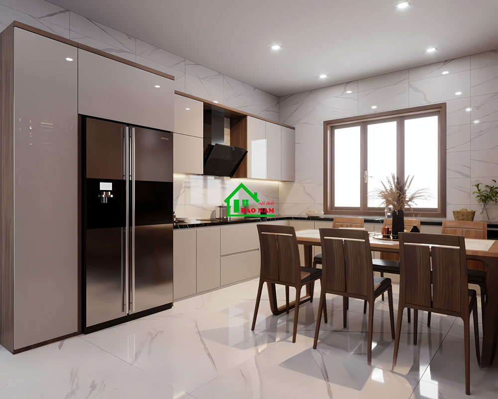 Tủ Bếp Acrylic Đẹp Hiện Đại TBA34