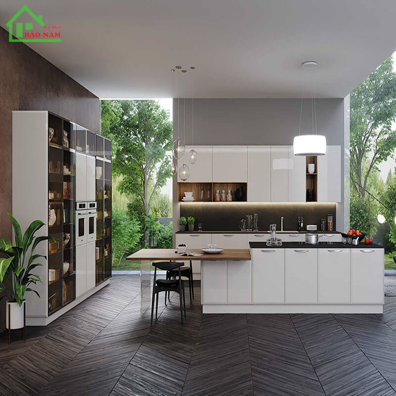 Thiết kế tủ bếp acrylic hiện đại Thiết kế tủ bếp acrylic hiện đại
