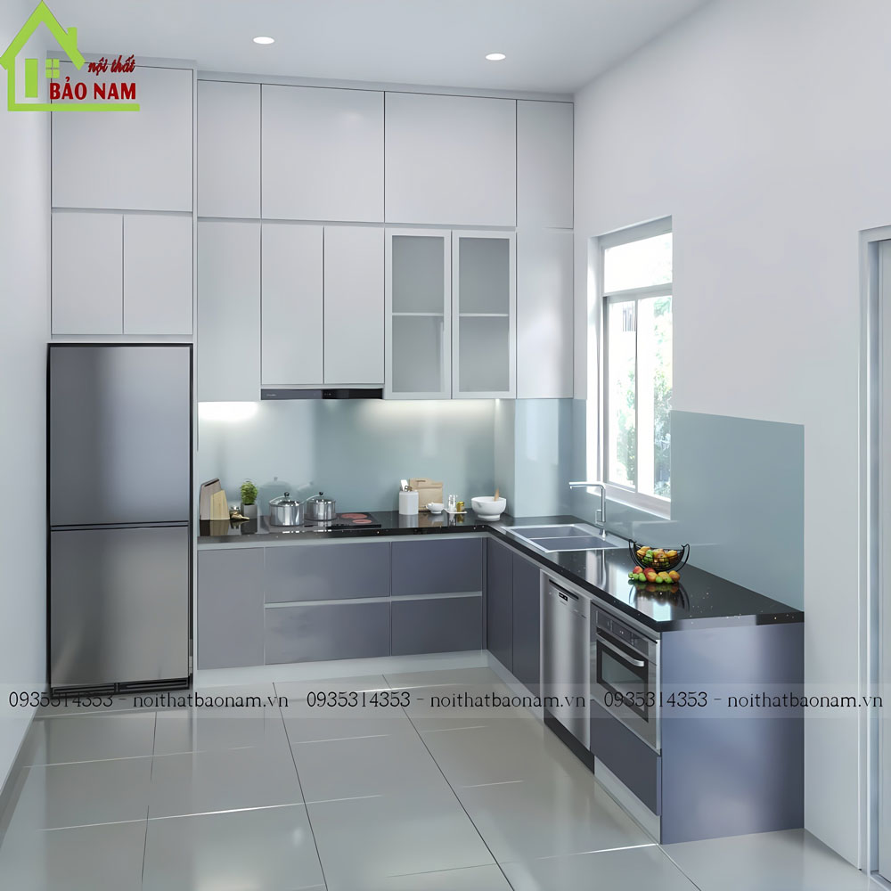 Tủ Bếp Gỗ Công Nghiệp An Cường TB36