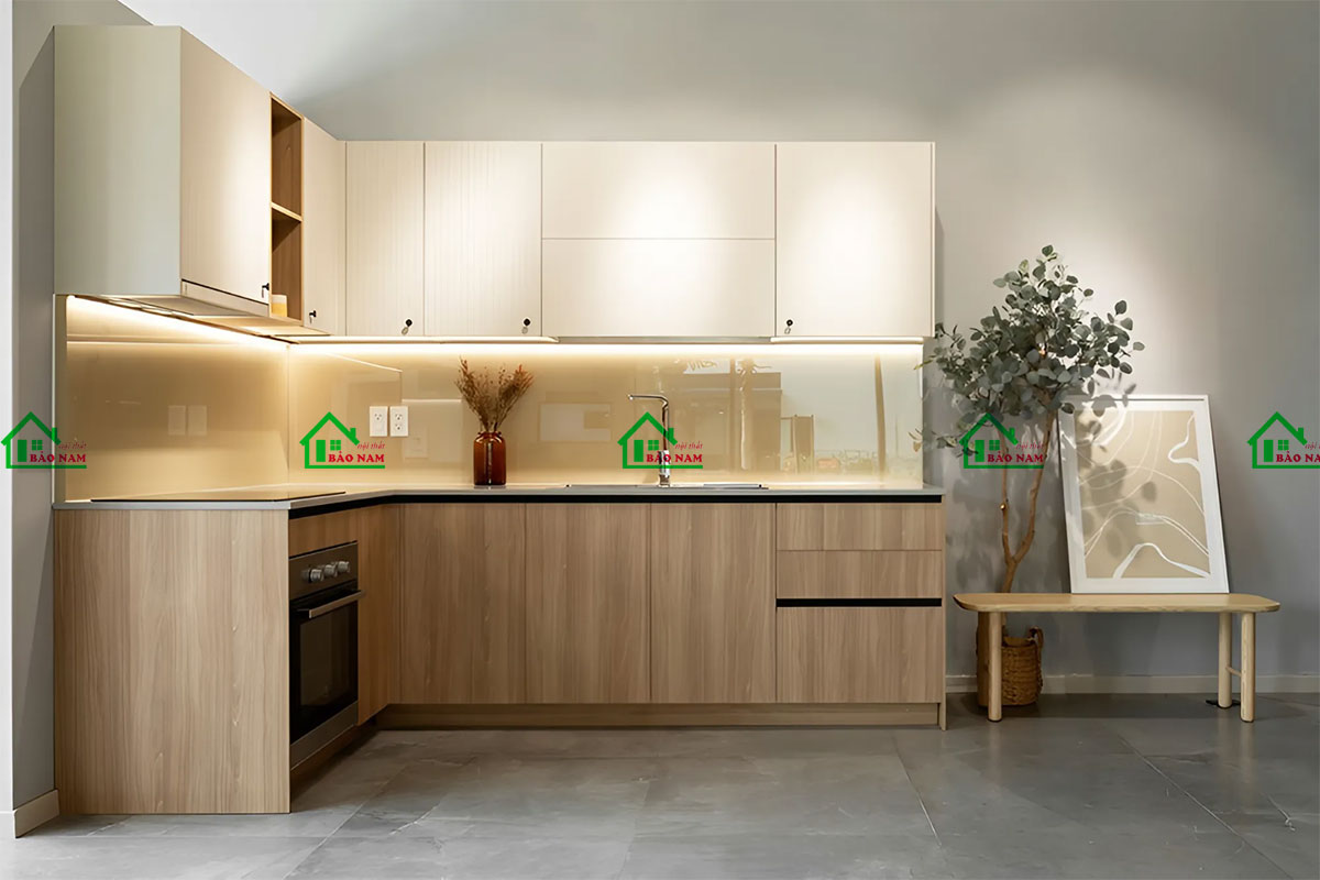 Tủ Bếp Gỗ Công Nghiệp An Cường TB40