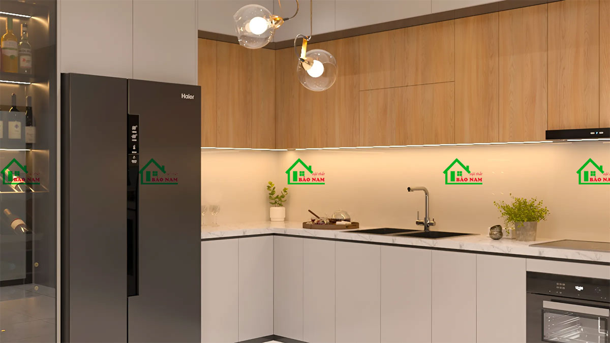 Tủ Bếp Gỗ Công Nghiệp An Cường TB41