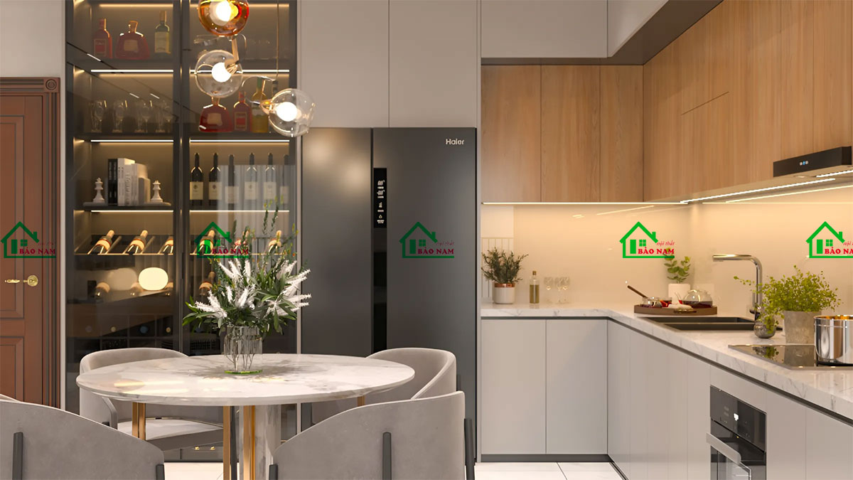 Tủ Bếp Gỗ Công Nghiệp An Cường TB41