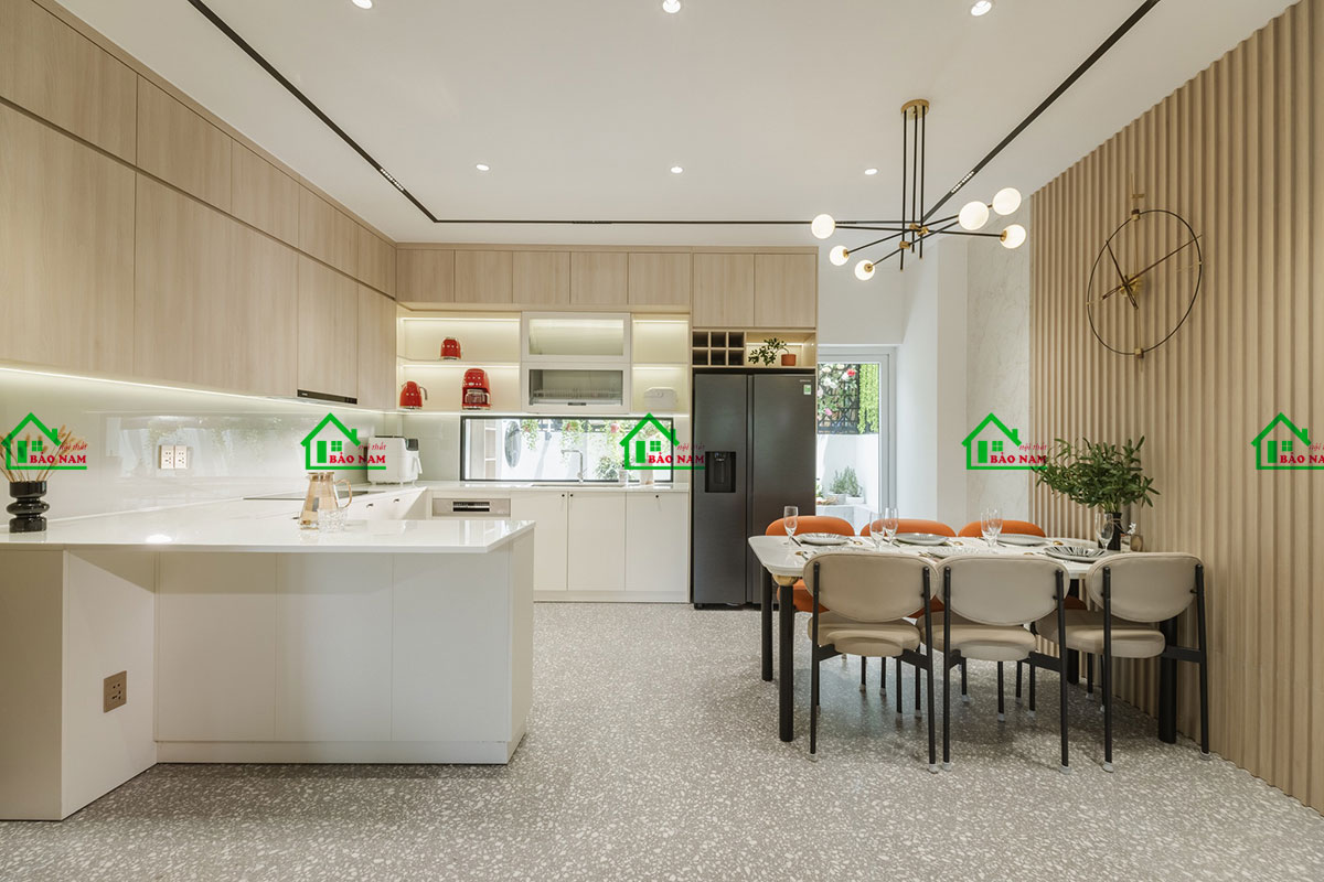 Tủ Bếp Gỗ Công Nghiệp An Cường TB43