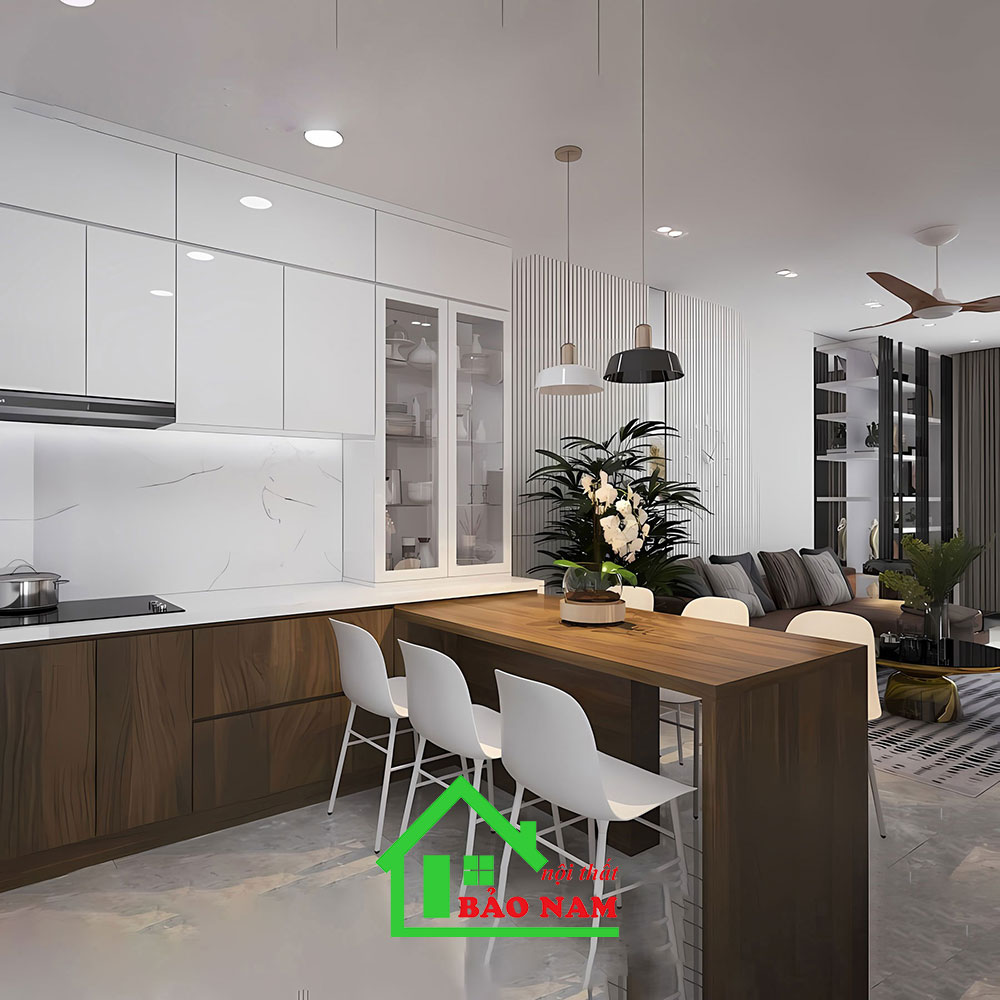 Tủ Bếp Gỗ Công Nghiệp An Cường TB45