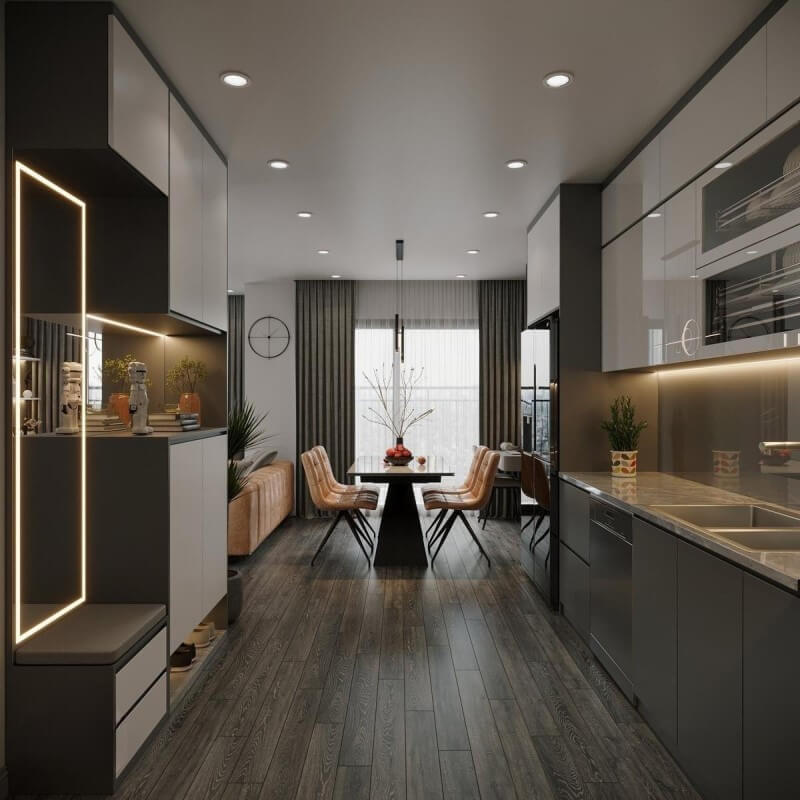 Tủ bếp hiện đại TB06 Tủ bếp hiện đại TB06