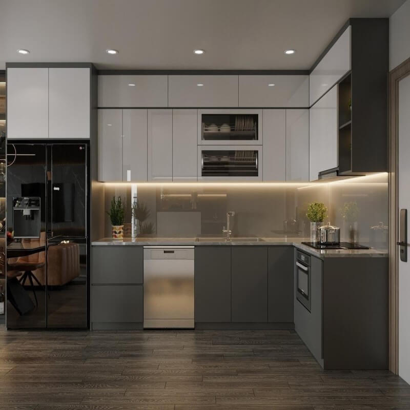 TỦ BẾP GỖ CÔNG NGHIỆP HIỆN ĐẠI TB06 TỦ BẾP GỖ CÔNG NGHIỆP HIỆN ĐẠI TB06